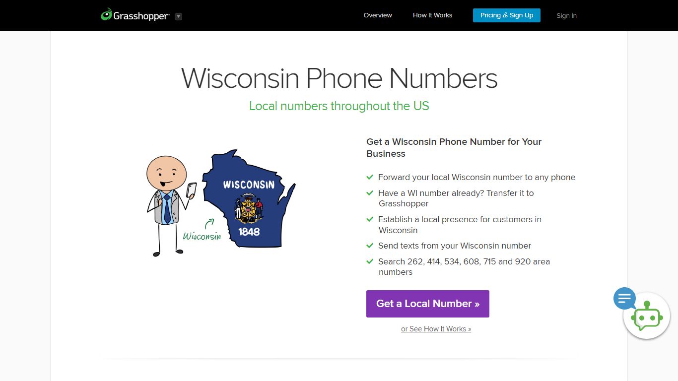 Wisconsin Phone Numbers - Grasshopper